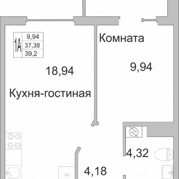 ЖК «SMART-квартал» (Псков) – планировка №4