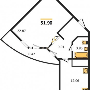 ЖК Новая высота (Самара) – планировка №5