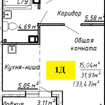 ЖК Студенческий (Самара) – планировка №6