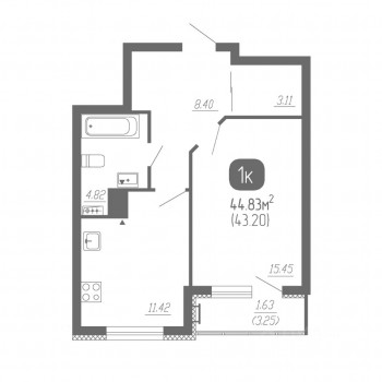 ЖК «Сова» (Самара) – планировка №6