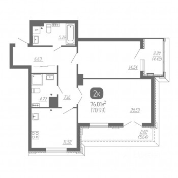 ЖК «Сова» (Самара) – планировка №4