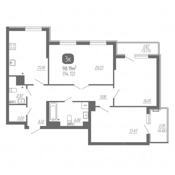 ЖК «Сова» (Самара) – планировка №2