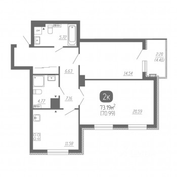 ЖК «Сова» (Самара) – планировка №1