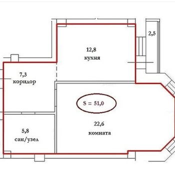 Клубный дом Рассвет - Премиум (Самара) – планировка №5