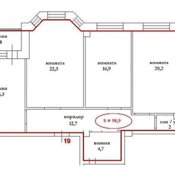 Клубный дом Рассвет - Премиум (Самара) – планировка №1