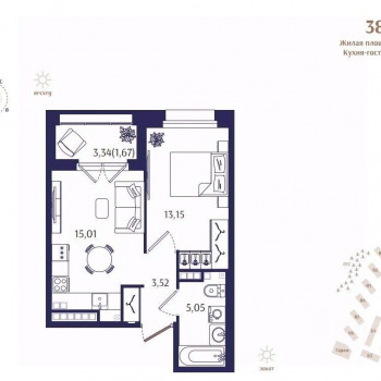 Ranta Residence (Санкт-Петербург) – планировка №25