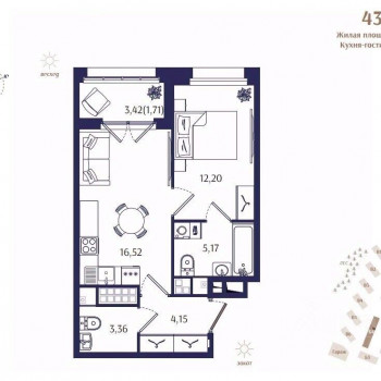 Ranta Residence (Санкт-Петербург) – планировка №22