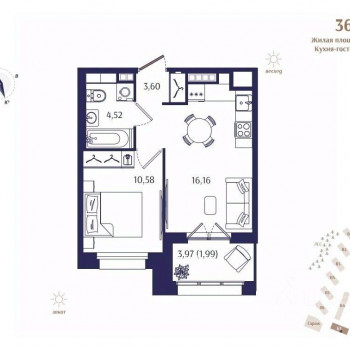 Ranta Residence (Санкт-Петербург) – планировка №18