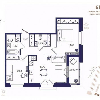 Ranta Residence (Санкт-Петербург) – планировка №16