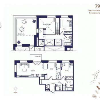 Ranta Residence (Санкт-Петербург) – планировка №15