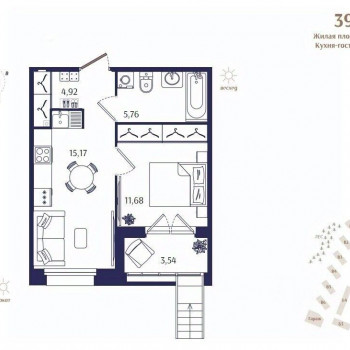 Ranta Residence (Санкт-Петербург) – планировка №14