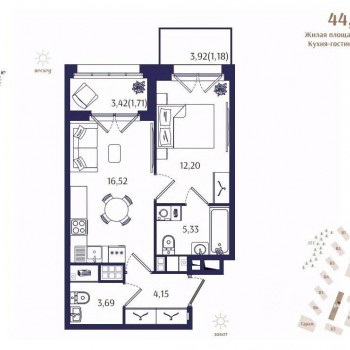 Ranta Residence (Санкт-Петербург) – планировка №12