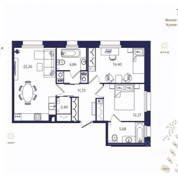 Ranta Residence (Санкт-Петербург) – планировка №2