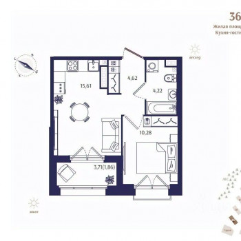 Ranta Residence (Санкт-Петербург) – планировка №36
