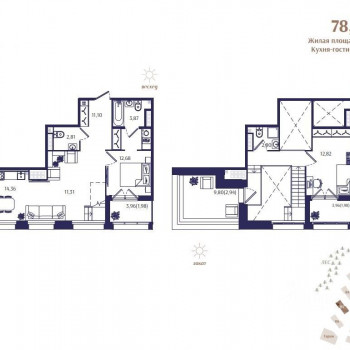 Ranta Residence (Санкт-Петербург) – планировка №35