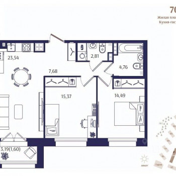 Ranta Residence (Санкт-Петербург) – планировка №33