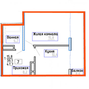Клубный дом Статус (Ставрополь) – планировка №5