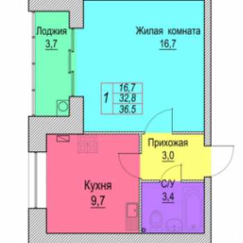 ЖК Федеральный (Ставрополь) – планировка №6