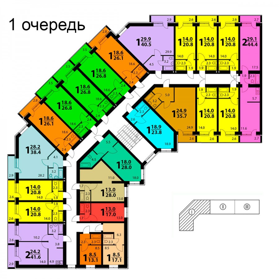 Дом по ул. Совхозная (Томск) - планировки квартир