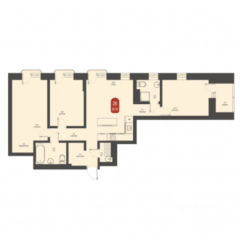 Косарева 6 (Томск) – планировка №1