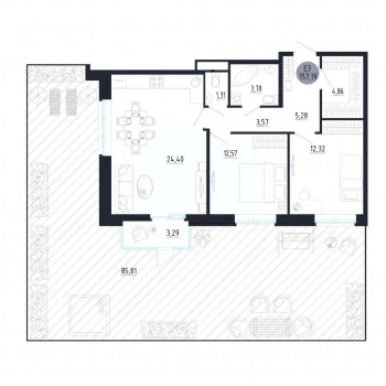СМАРТ квартал на Сурикова 2.0 (Тула) – планировка №4
