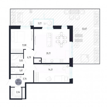 СМАРТ квартал на Сурикова 2.0 (Тула) – планировка №1