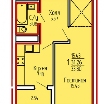 ЖК Старый центр (Уфа) – планировка №8