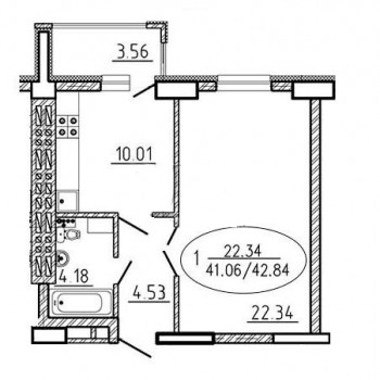 ЖК Ясный (Уфа) – планировка №3