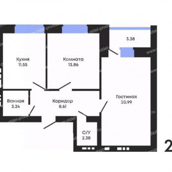 ЖК «Атом-2» (Воронеж) – планировка №2